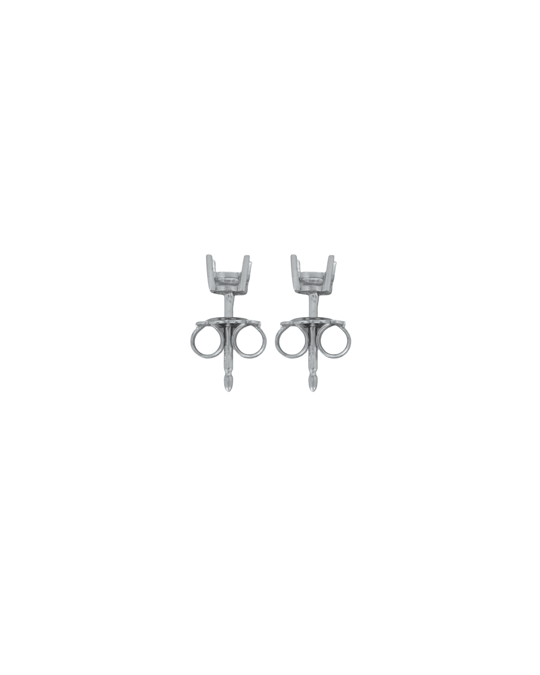 18CT W/G TRAD EAR MOUNT 35pt